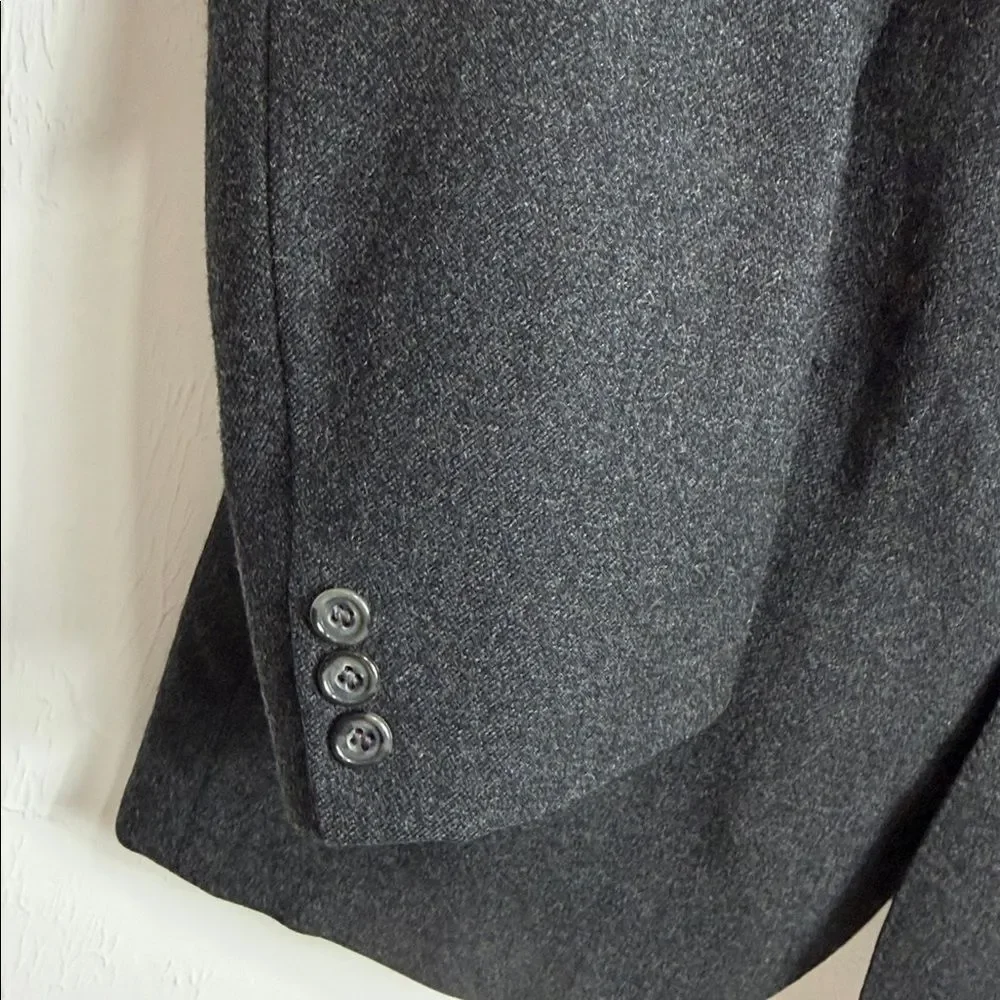 Gladstone London Pure New Wool Blazer Gray 2-Button Jacket Size M